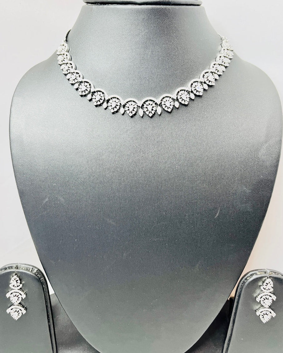 Fancy American Diamond Necklace Set