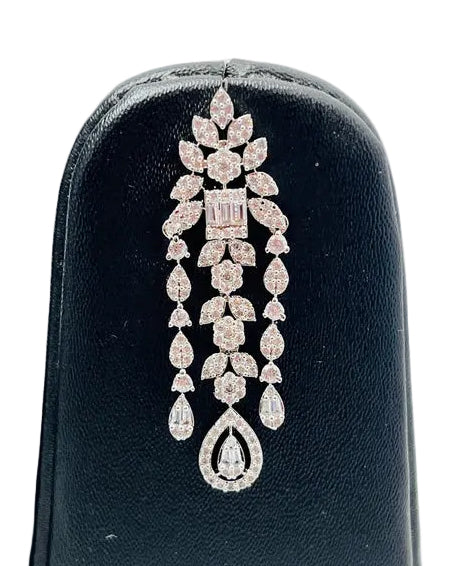 Double Layered American Diamond Necklace Set