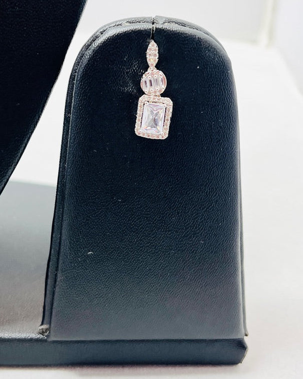 Fancy Silver Kundan Necklace Set