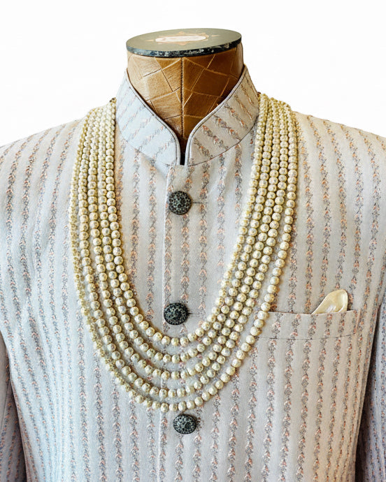 5-Layered Pearl Set For Grooms