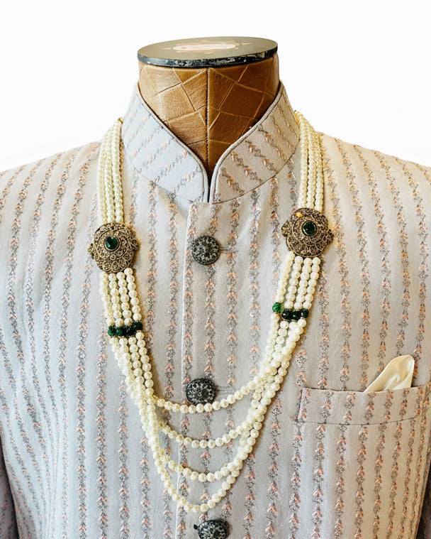 4-Layered Pearl Set for Groom