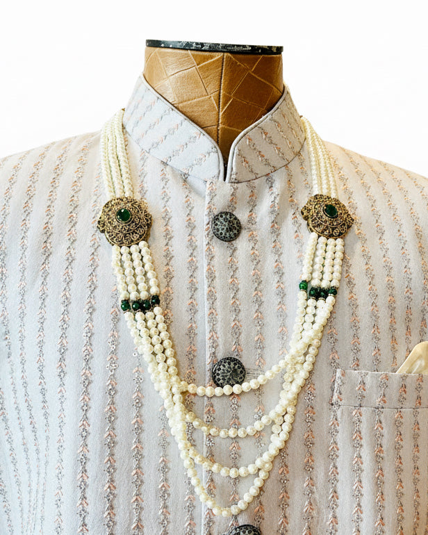 4-Layered Pearl Set for Groom
