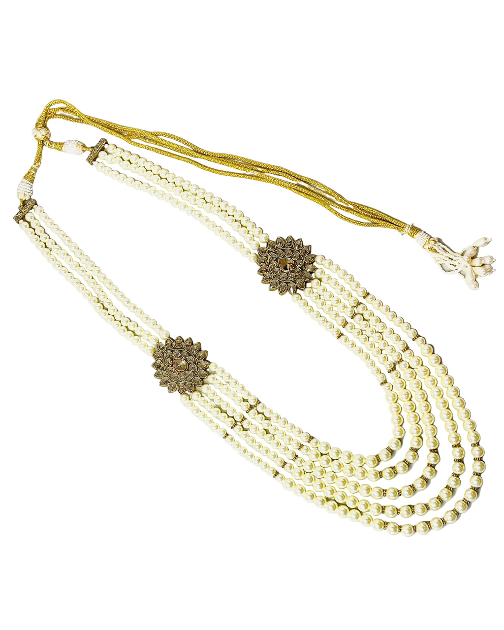 5-Layered Pearl Necklace For Groom