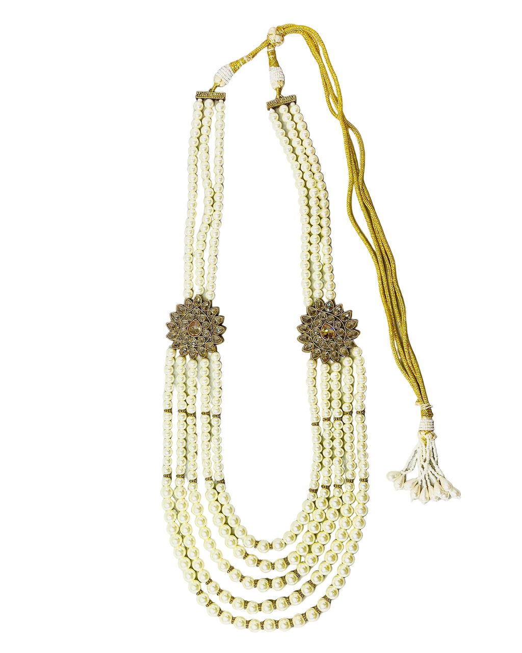 5-Layered Pearl Necklace For Groom