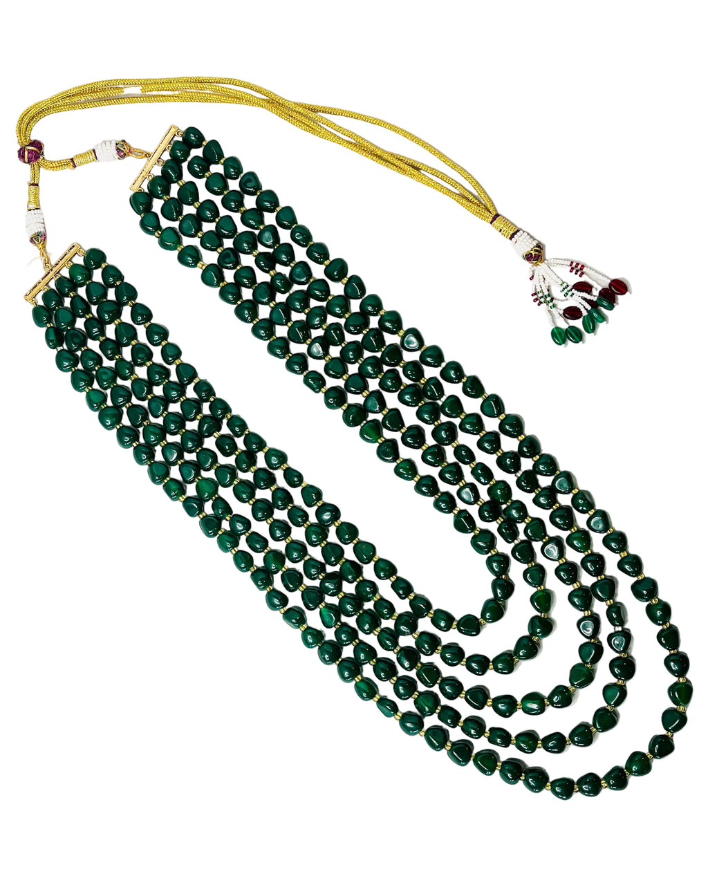 5-Layered Green Beads Set For Grooms
