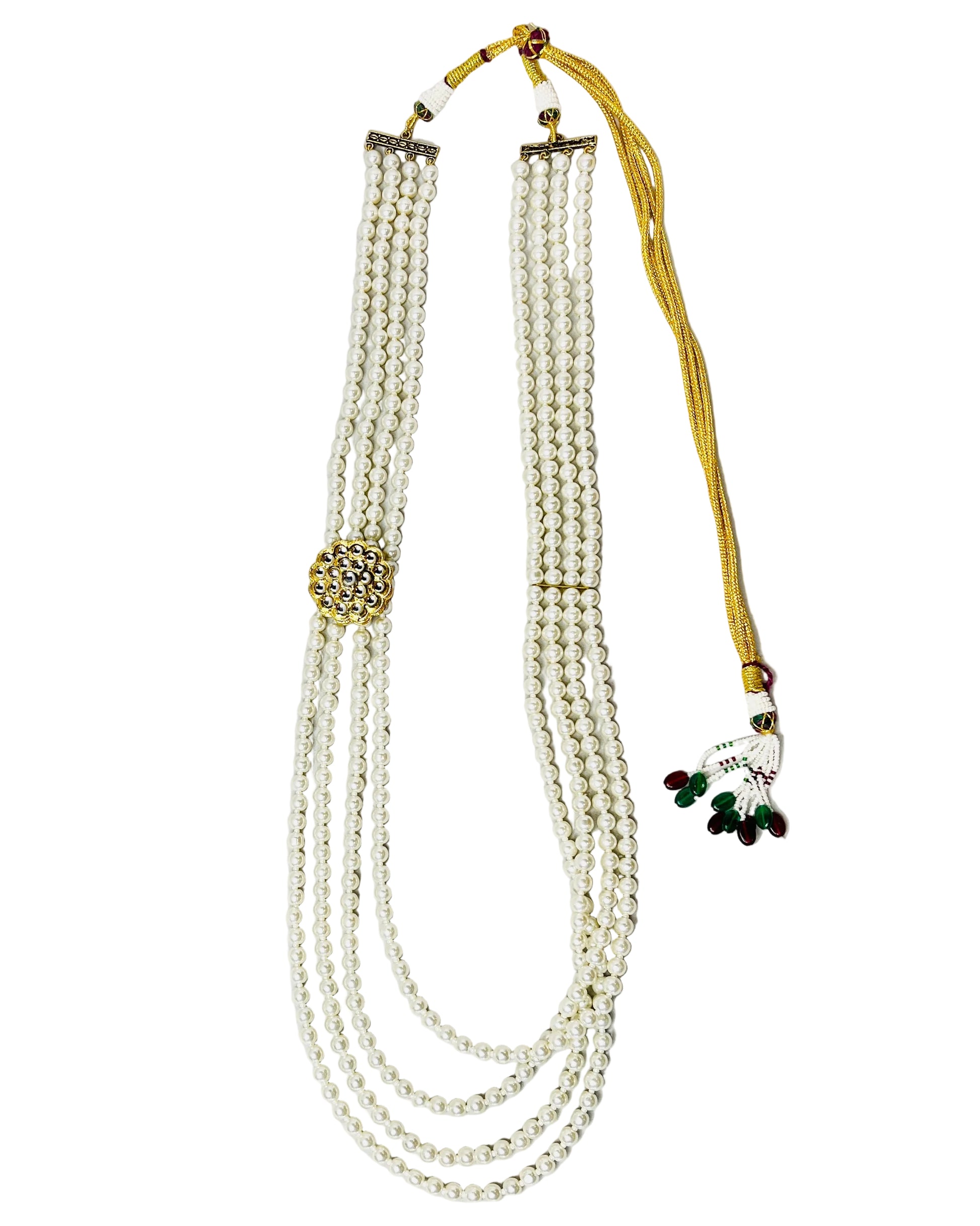 4-Layered Pearl Necklace For Groom