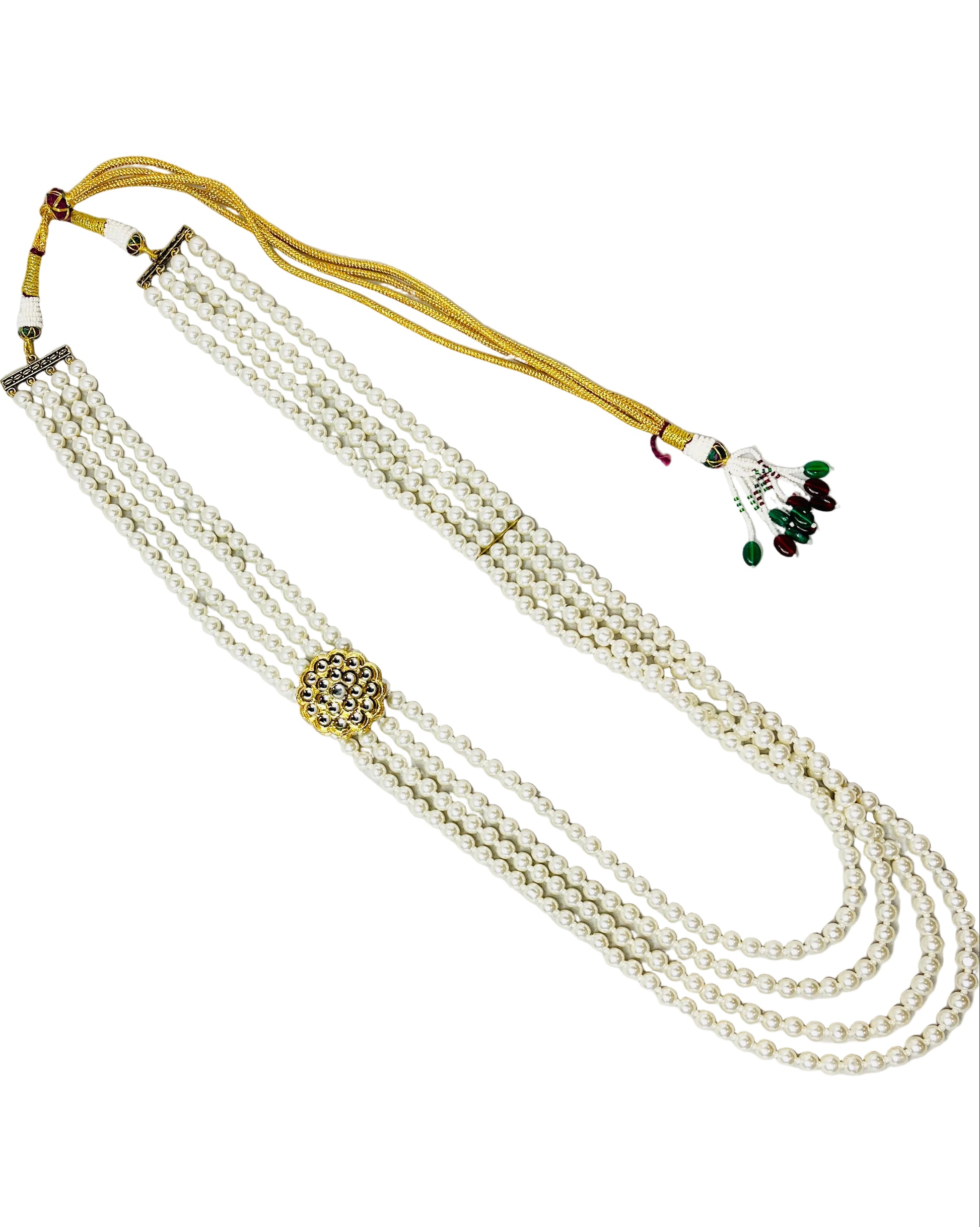 4-Layered Pearl Necklace For Groom