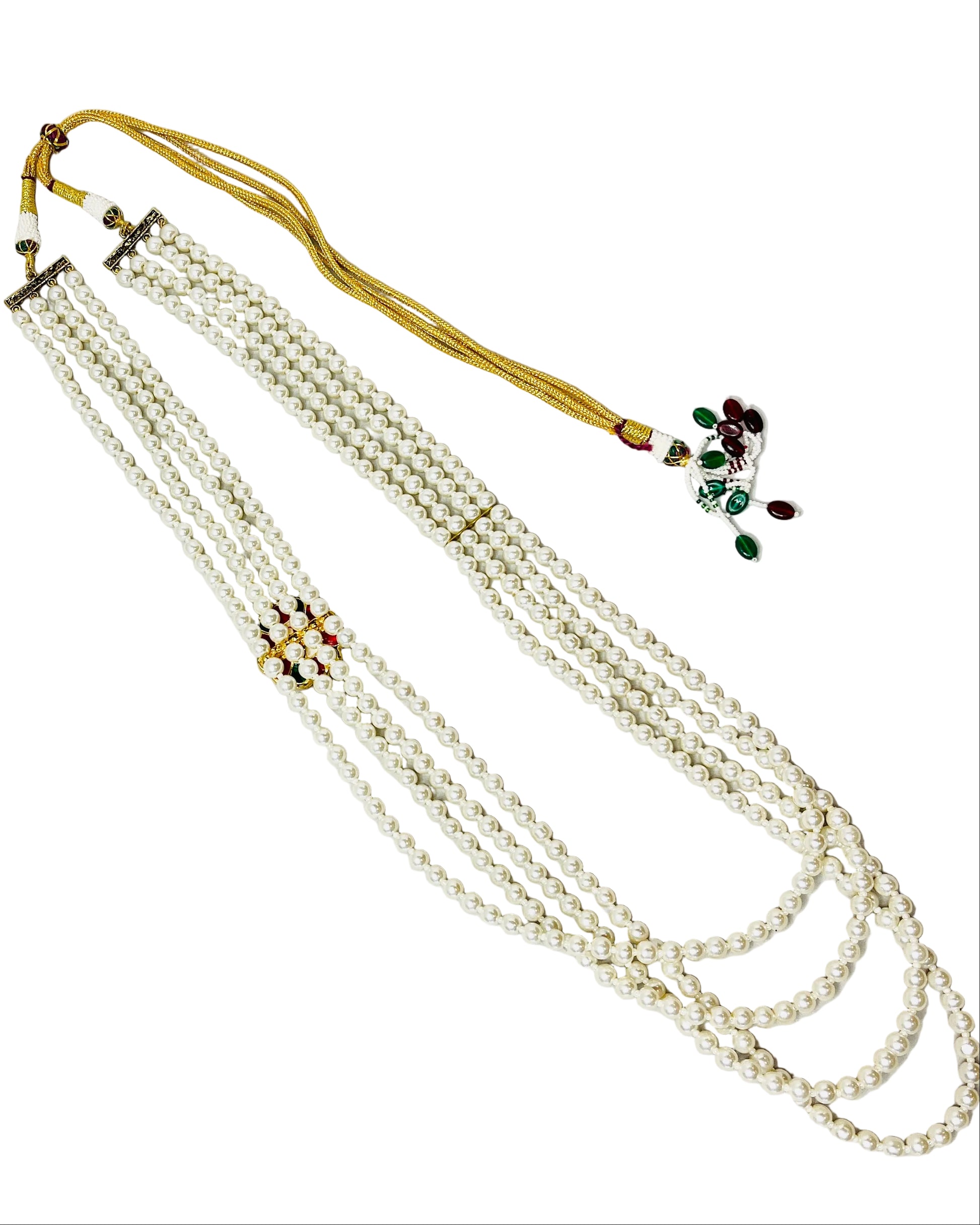 4-Layered Pearl Necklace For Groom