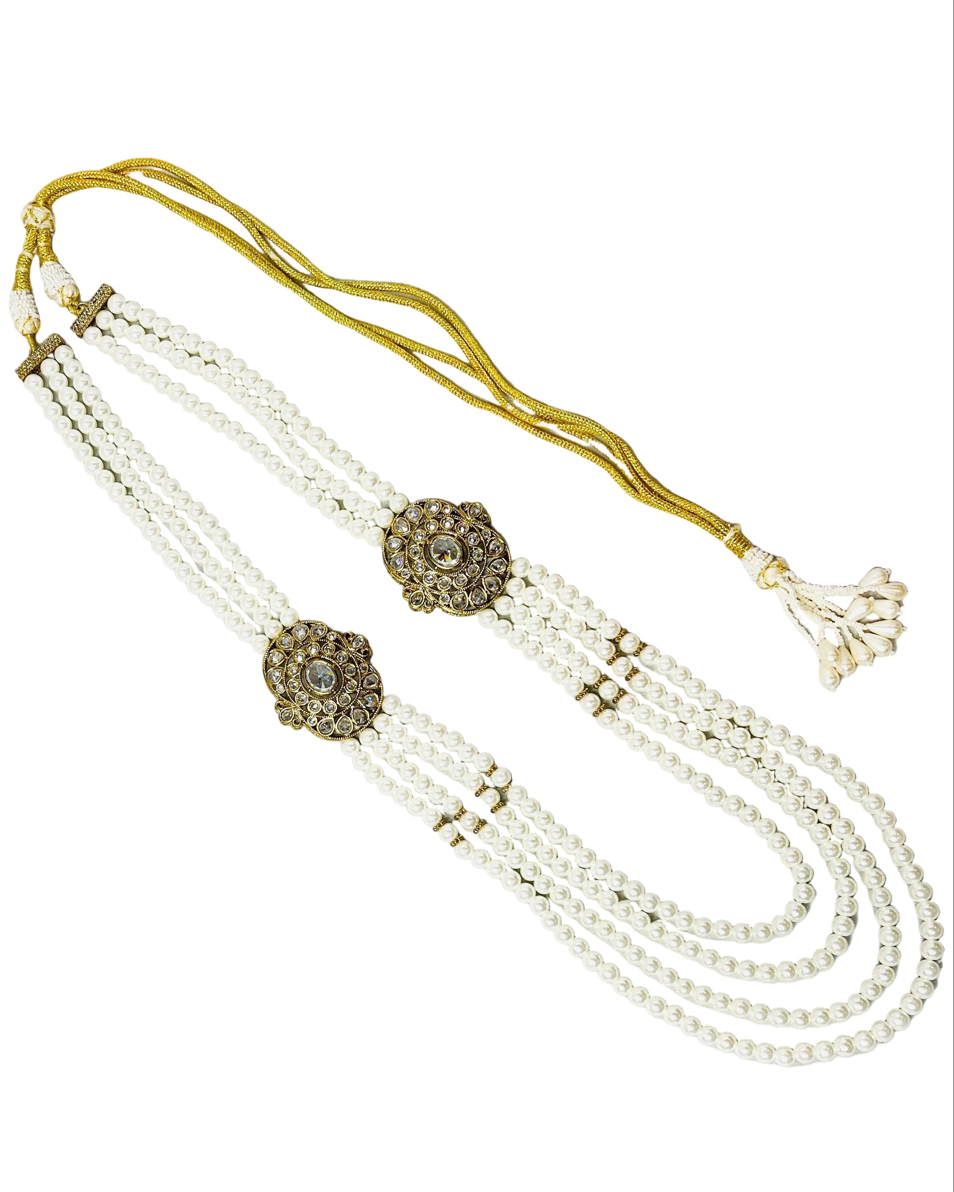 4-Layered Pearl Necklace For Groom