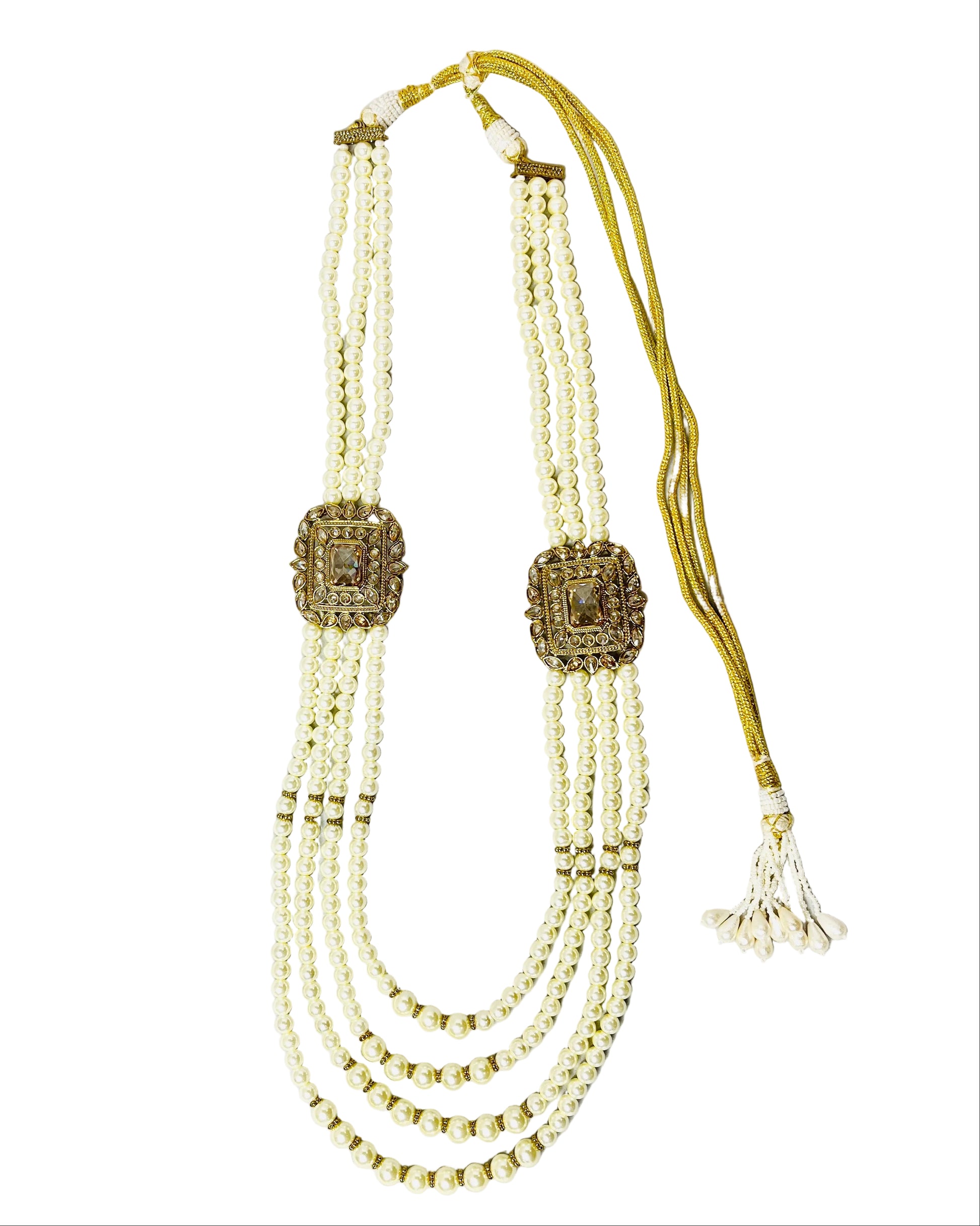 4-Layered Fancy Pearl Groom Set