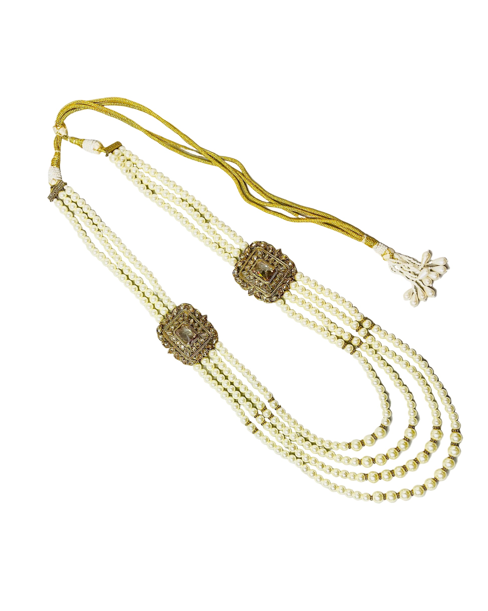 4-Layered Fancy Pearl Groom Set