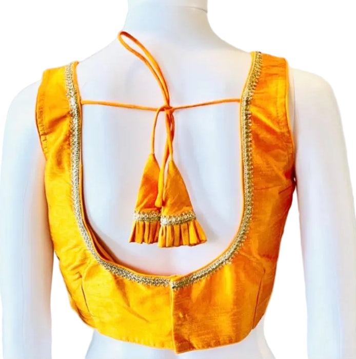 Orange Silk Blouse