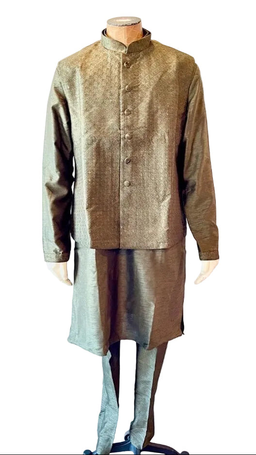 Moss color Vest Kurta Set
