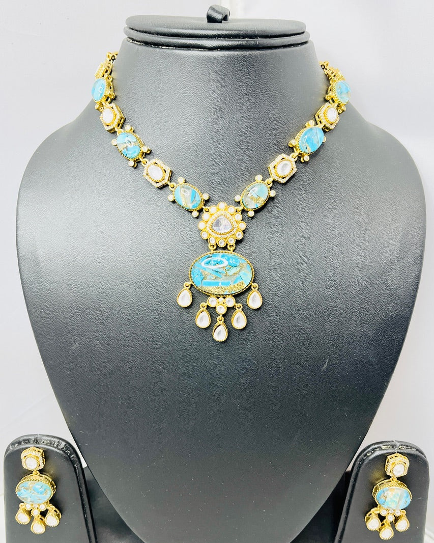 Sabyasachi Inspired Meenakari Necklace Set