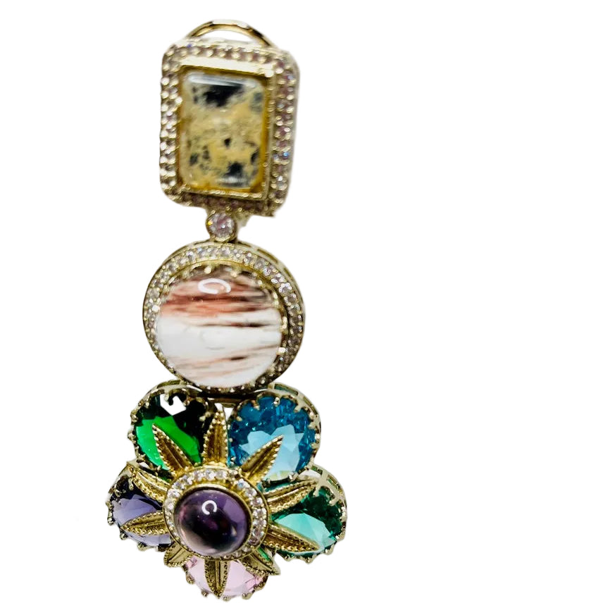 Sabyasachi Inspired Multi-Gemstone Earrings