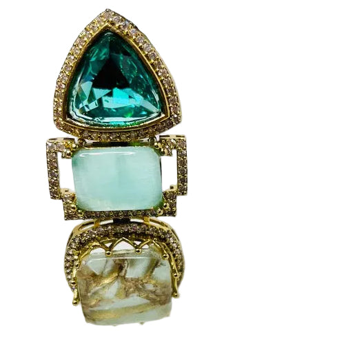 Sabyasachi Inspired Multi-Stone Drop Earrings