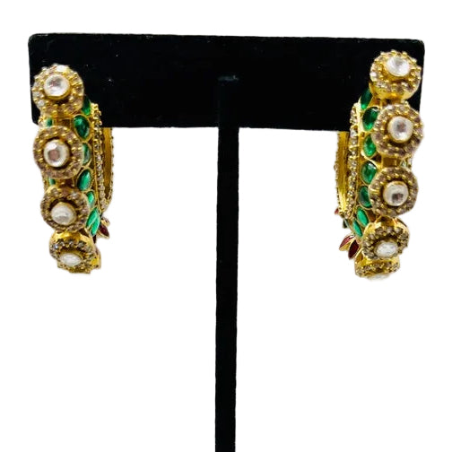 Sabyasachi Inspired Kundan Gold-Plated Earrings