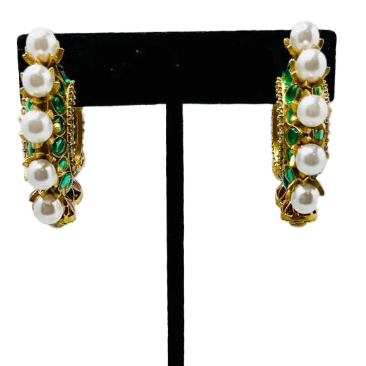 Sabyasachi Inspired Kundan Gold-Plated Earrings