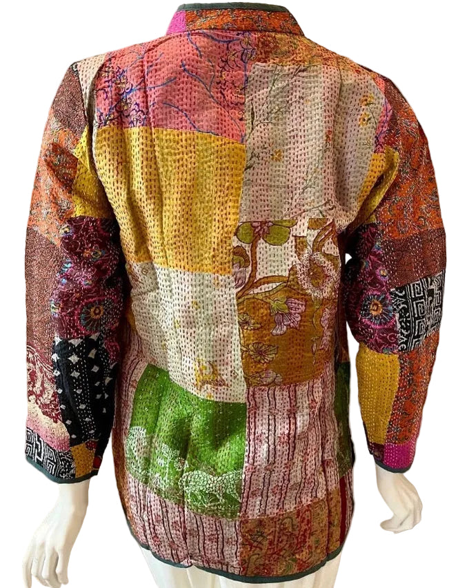 Multi-Color Kantha Work Jacket