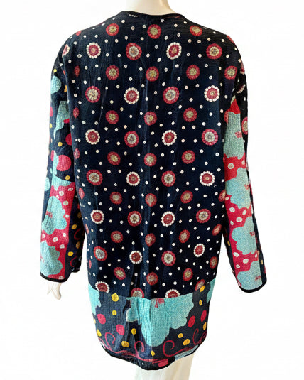 Olive Green Kantha Work Jacket