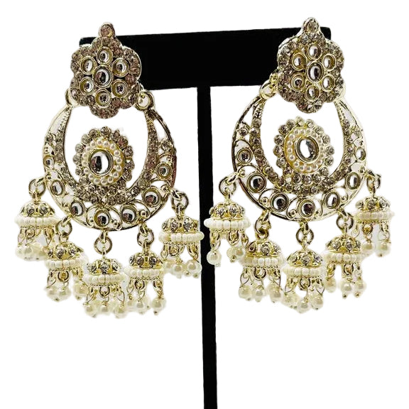 Kundan Earrings With Pearls