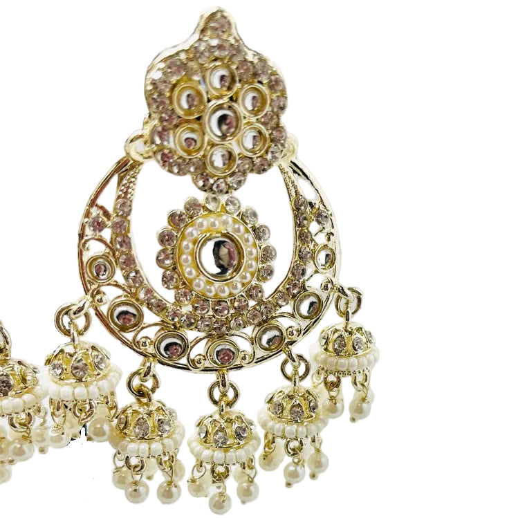 Kundan Earrings With Pearls