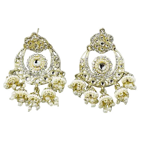Kundan Earrings With Pearls