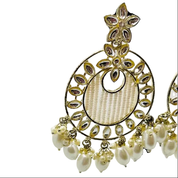 Gold Kundan Earrings