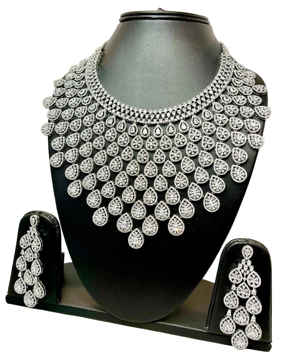 Teardrop Shaped Statement Necklace
