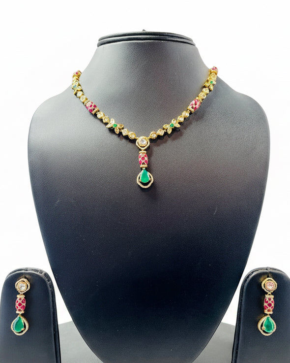 Multi-Color Kundan Necklace Set
