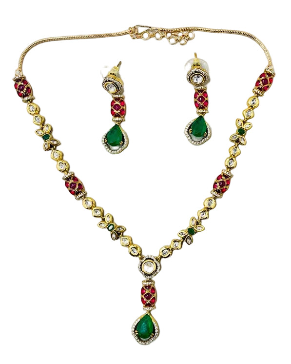 Multi-Color Kundan Necklace Set