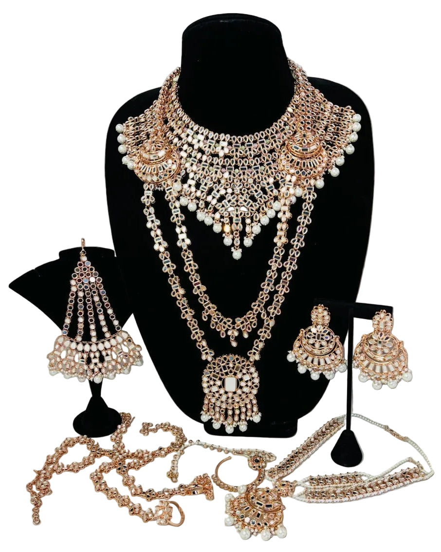 Bridal Rose gold Jewelry Set
