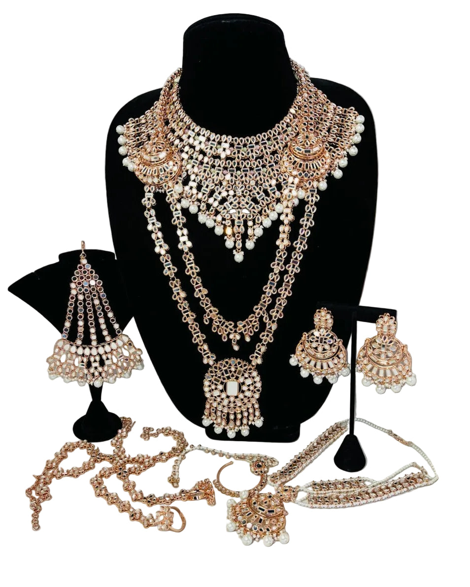 Bridal Rose Gold Jewelry Set