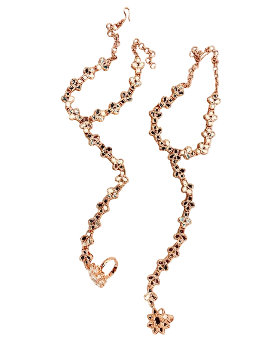 Bridal Rose Gold Jewelry Set