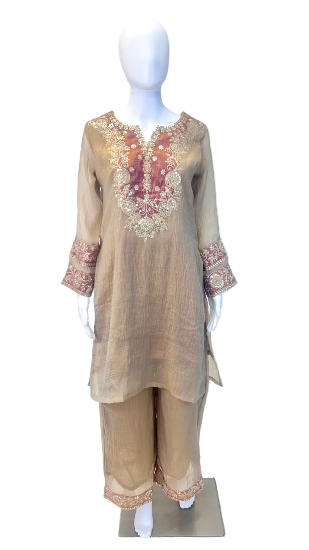 Beige Palazzo Set