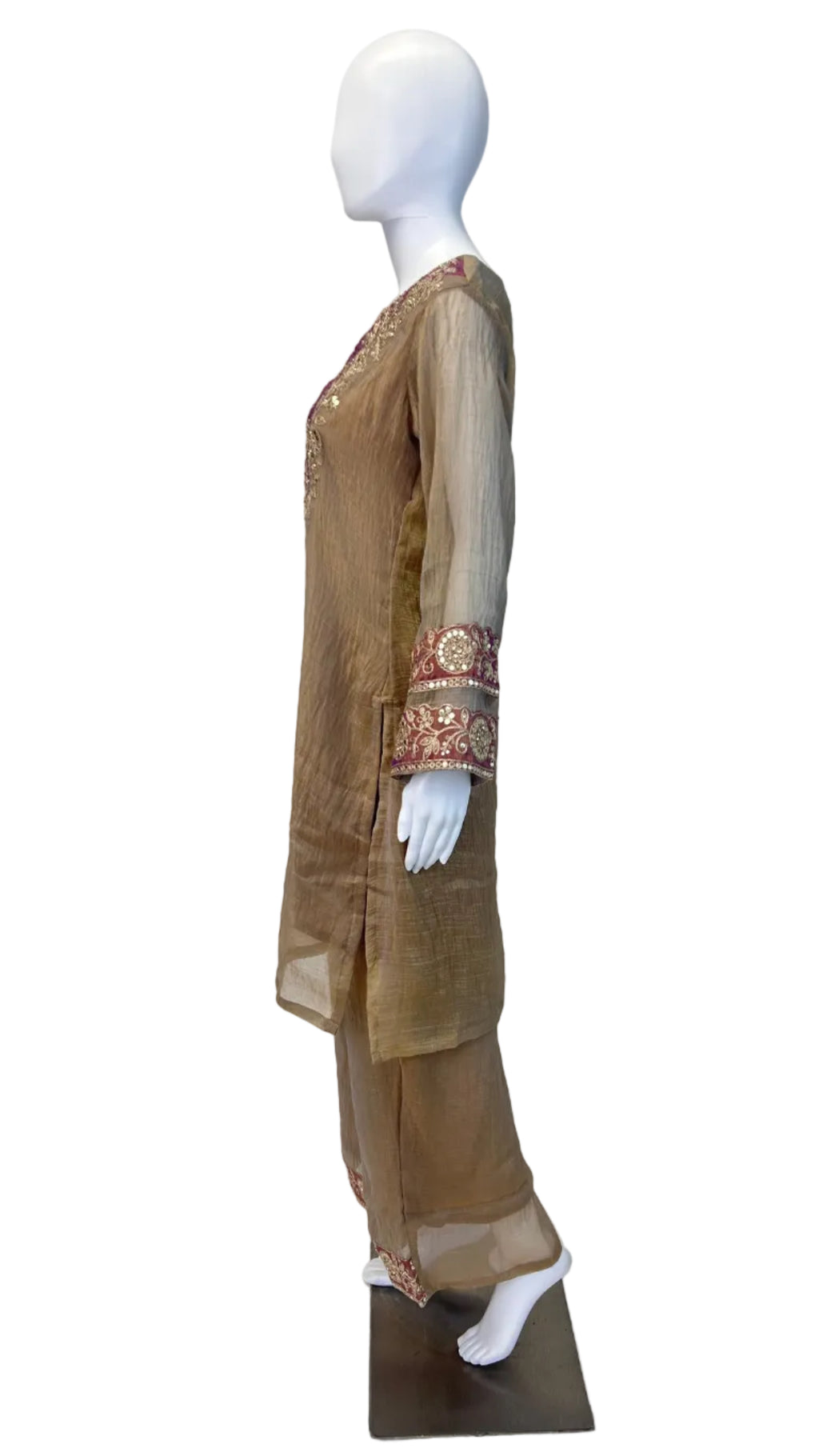 Beige Palazzo Set