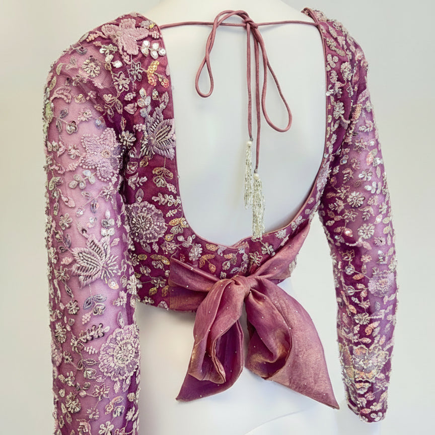 Lavender Readymade Saree