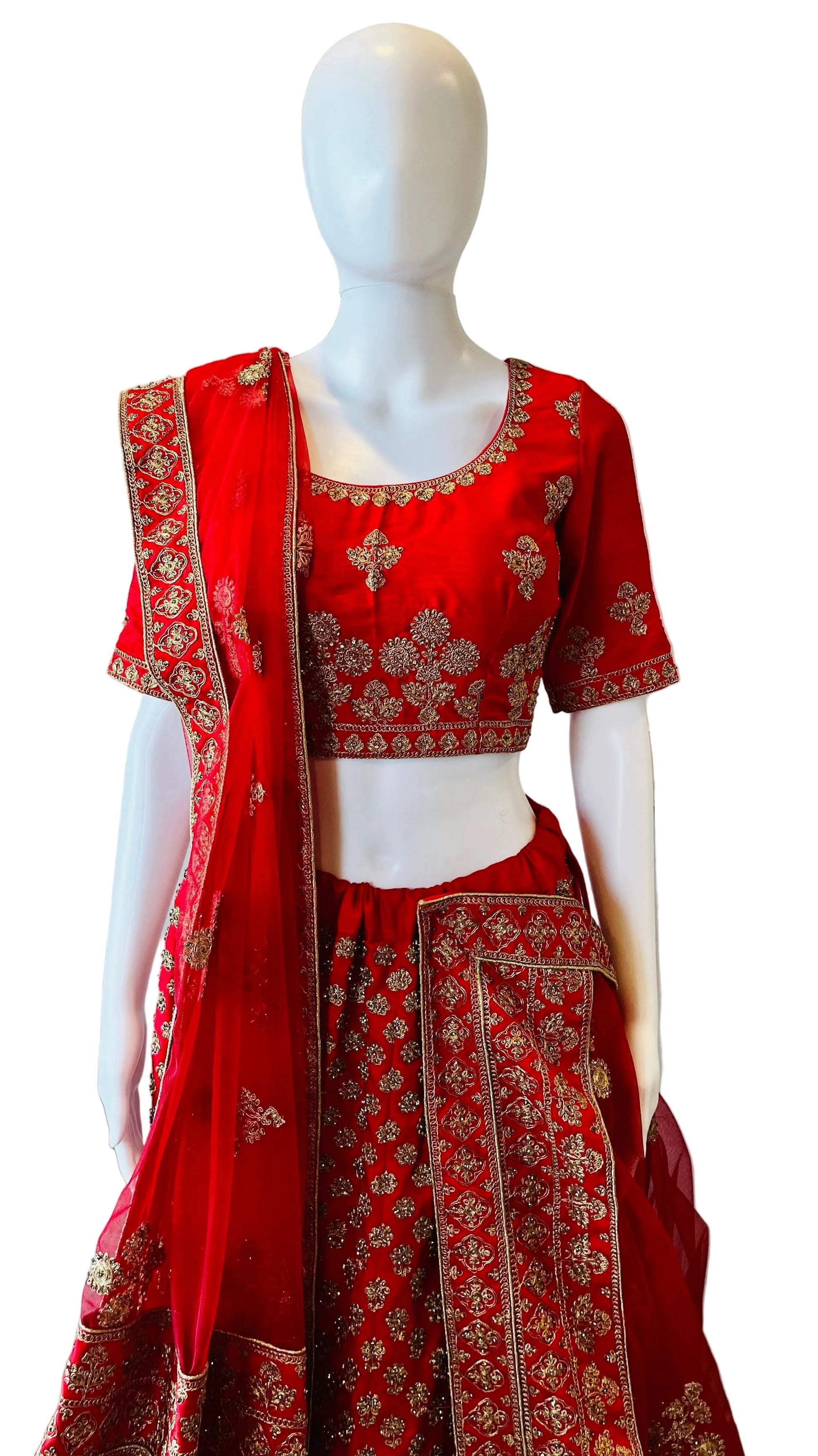 Red Silk Bridal Lehnga