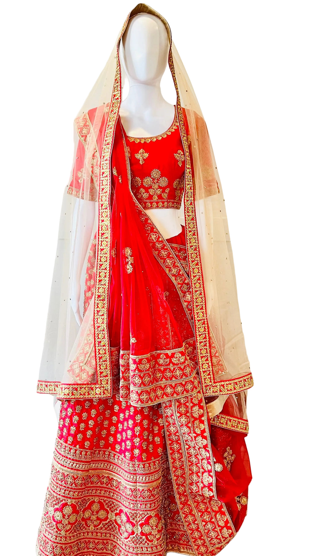 Red Silk Bridal Lehnga