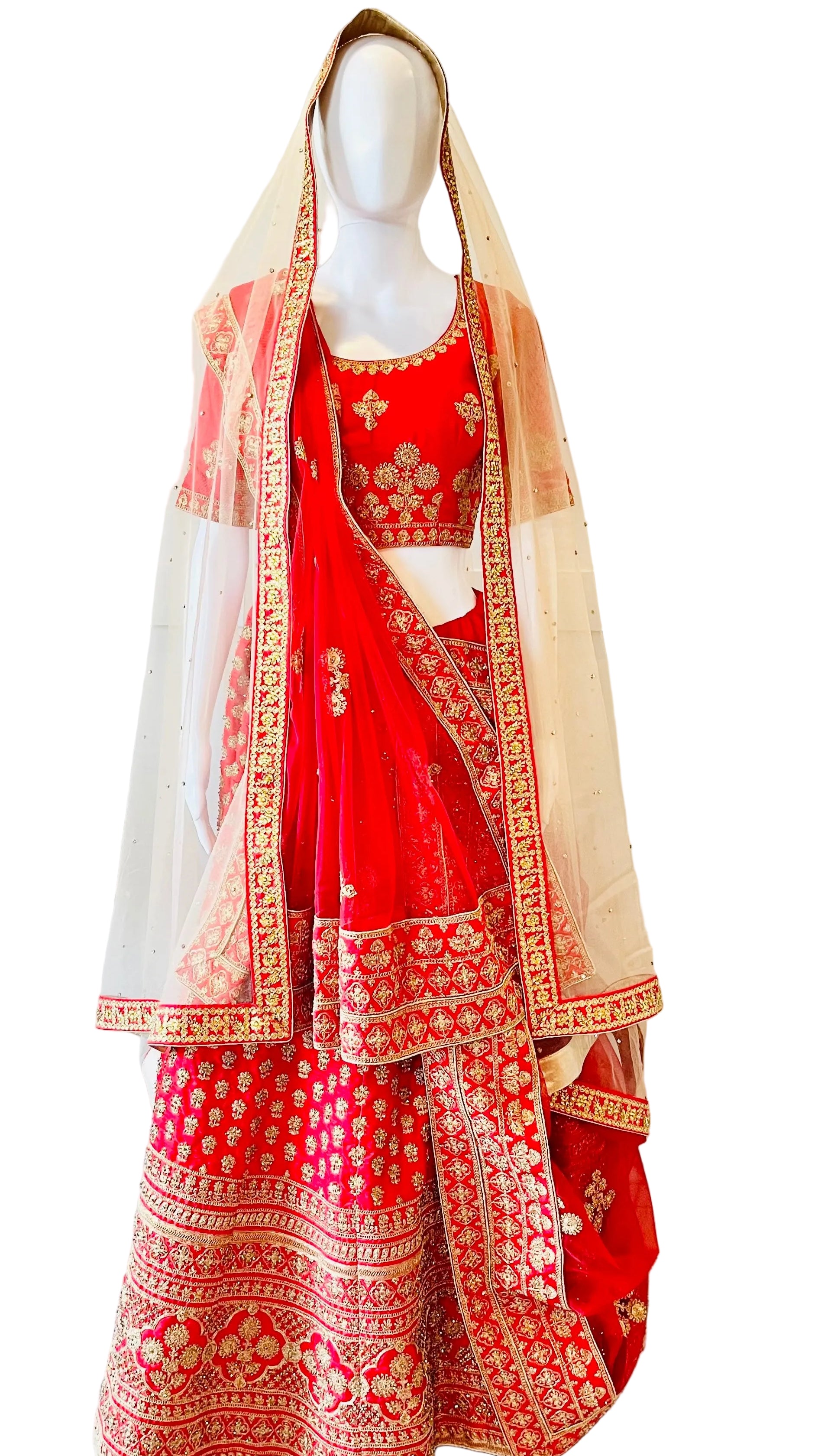 Red Silk Bridal Lehnga