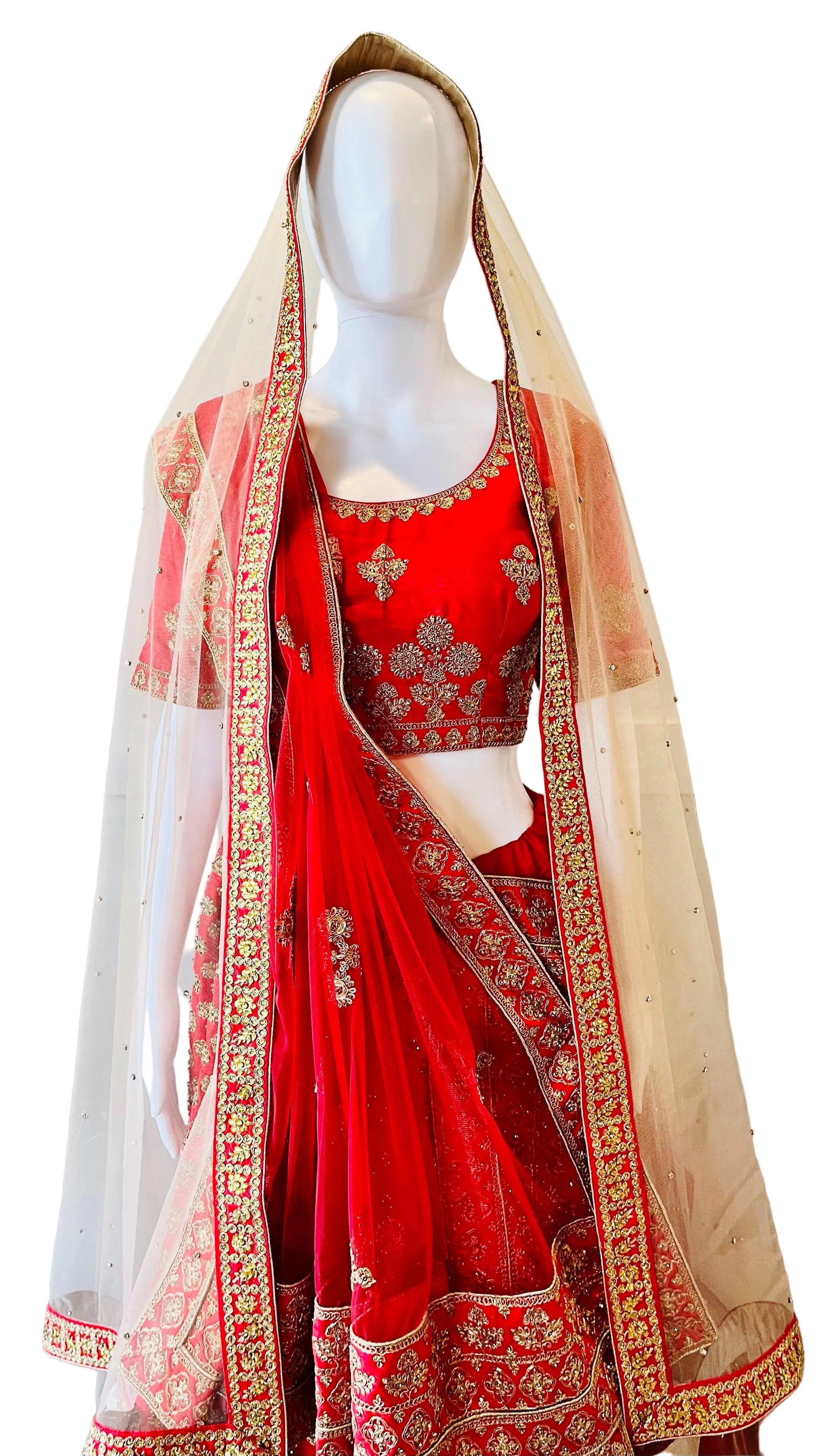 Red Silk Bridal Lehnga