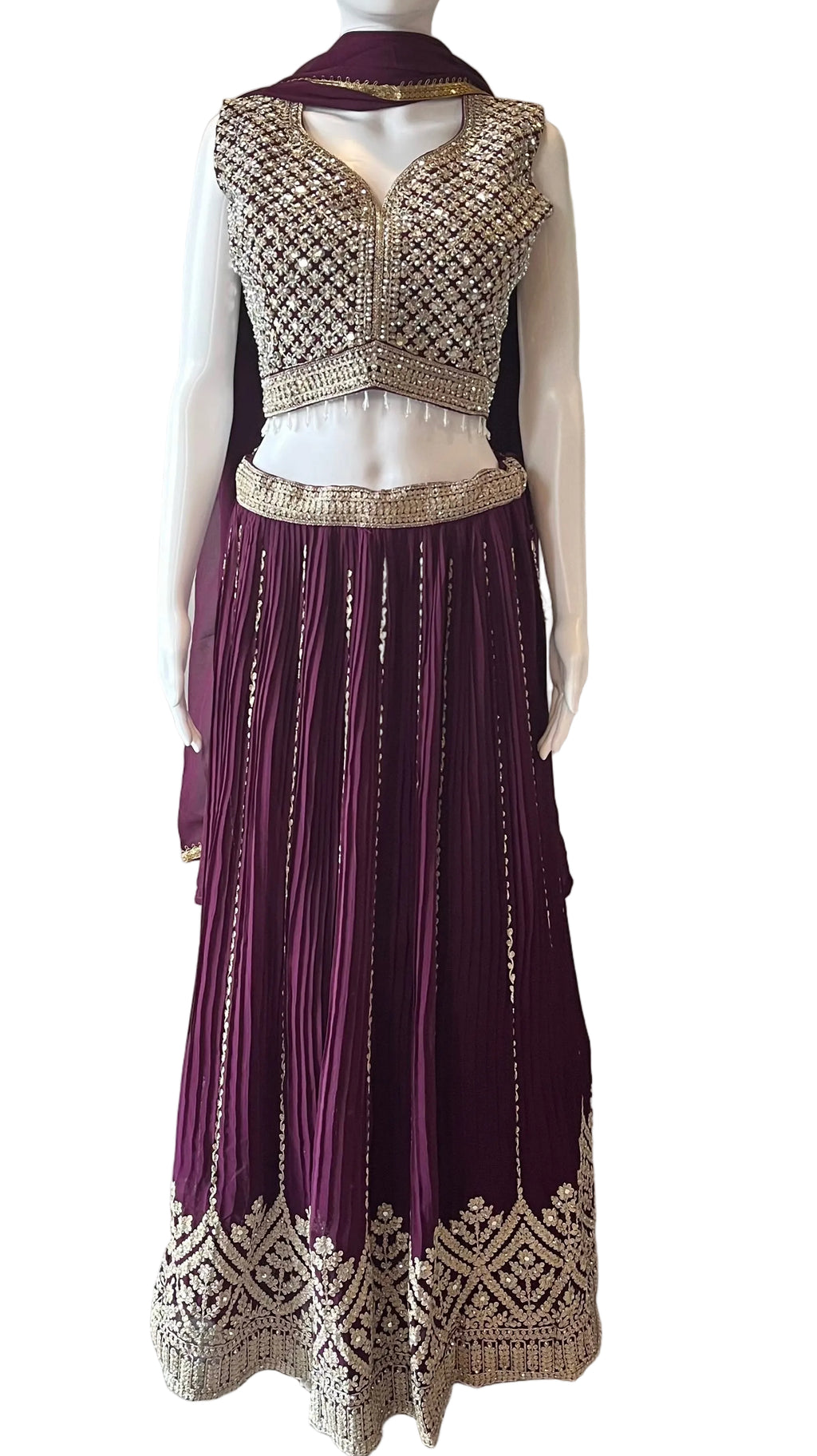 Wine Color Lehnga