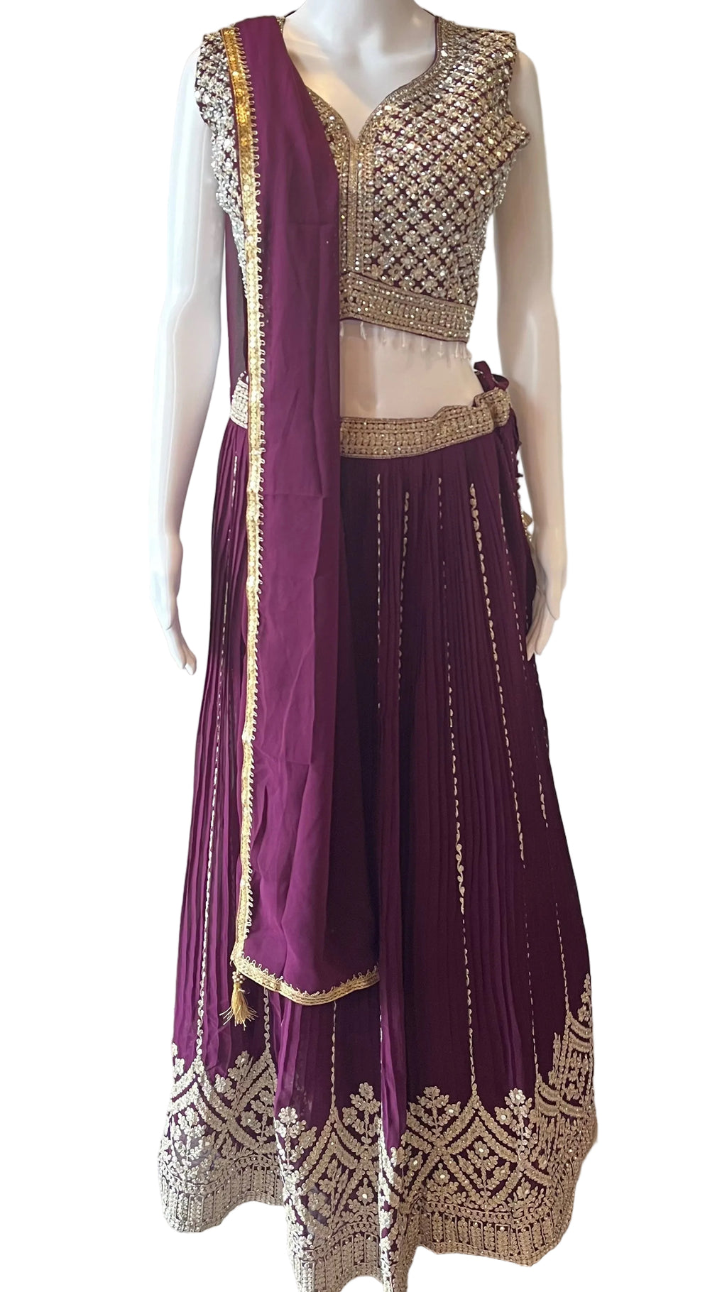 Wine Color Lehnga