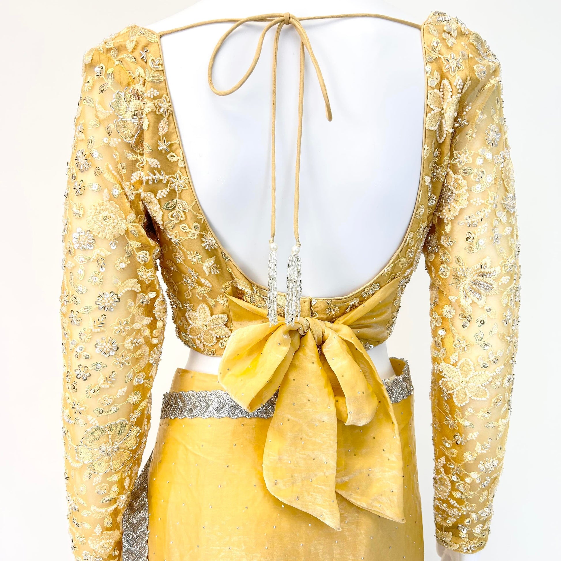 Yellow Readymade Saree