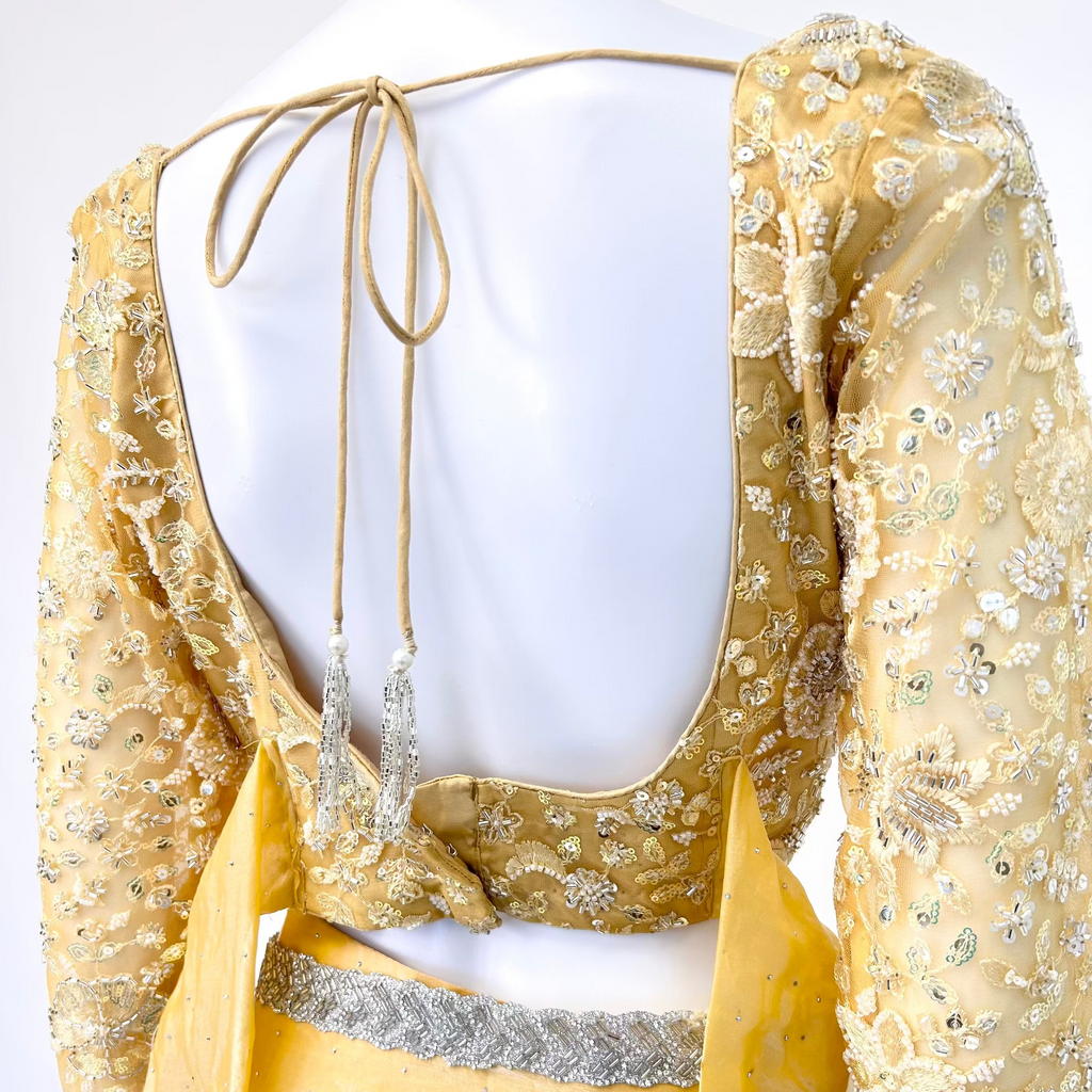 Yellow Readymade Saree