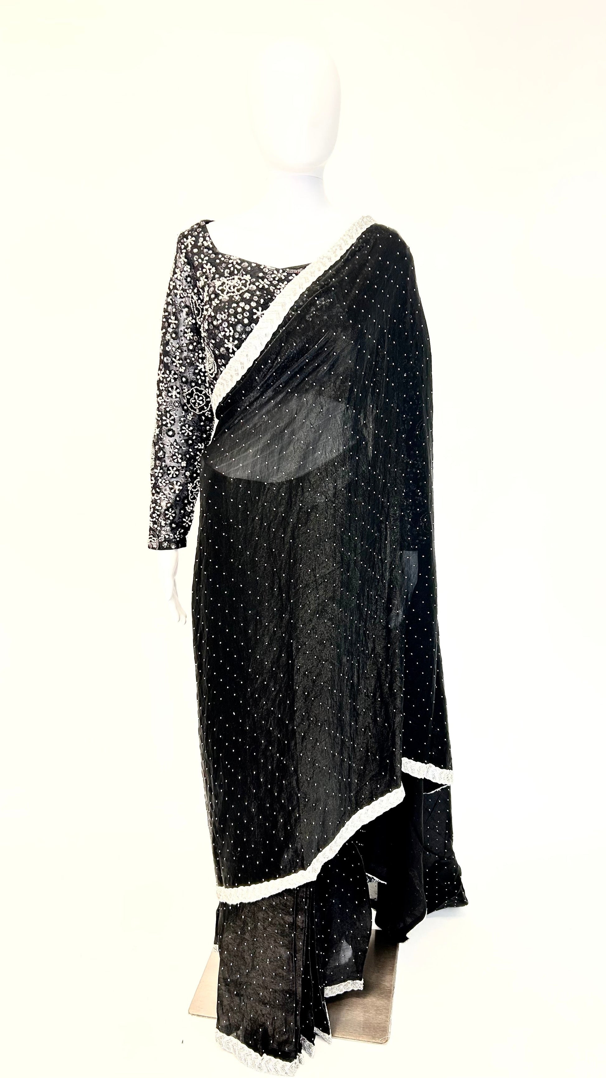 Black Readymade Saree