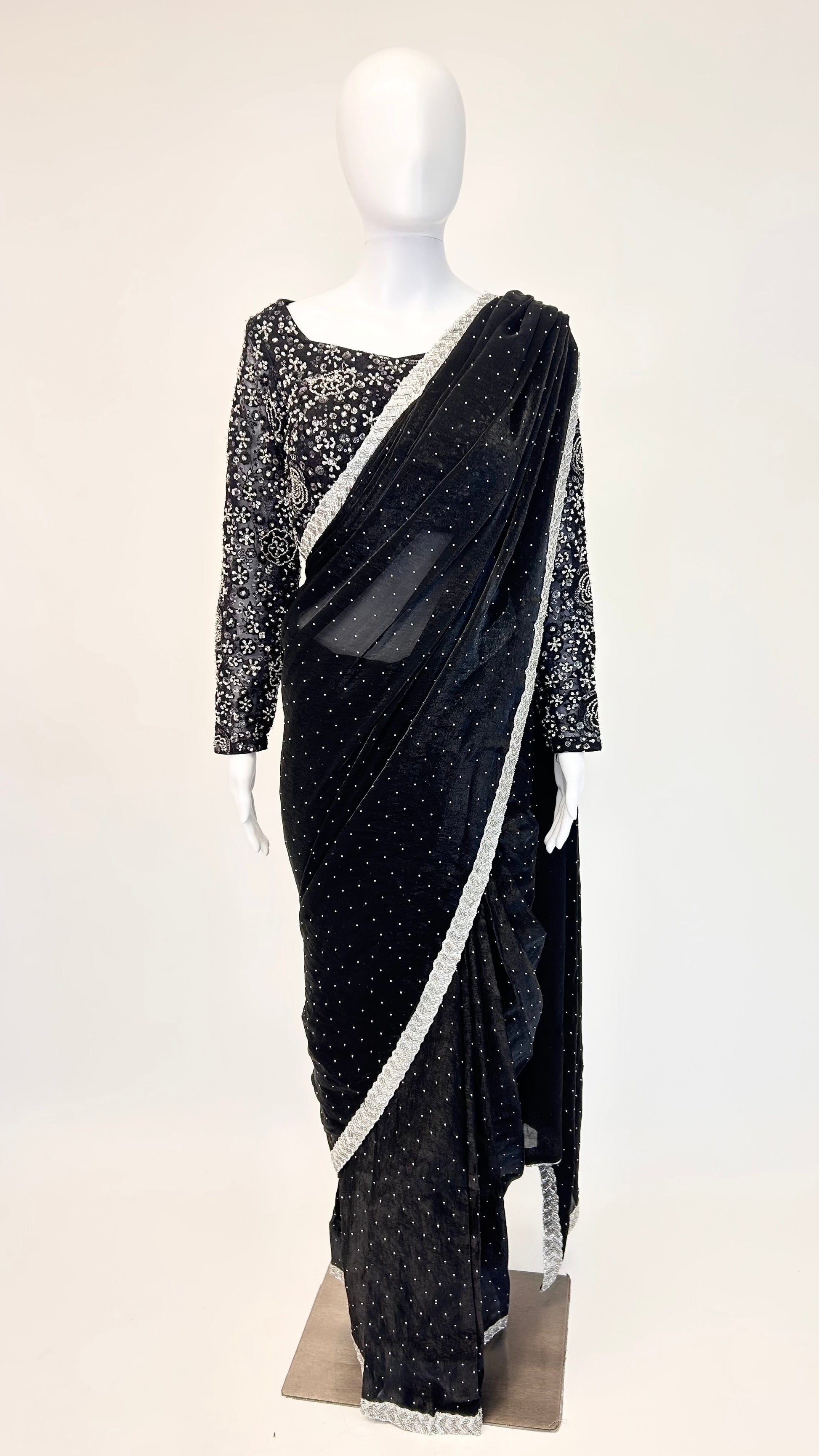 Black Readymade Saree