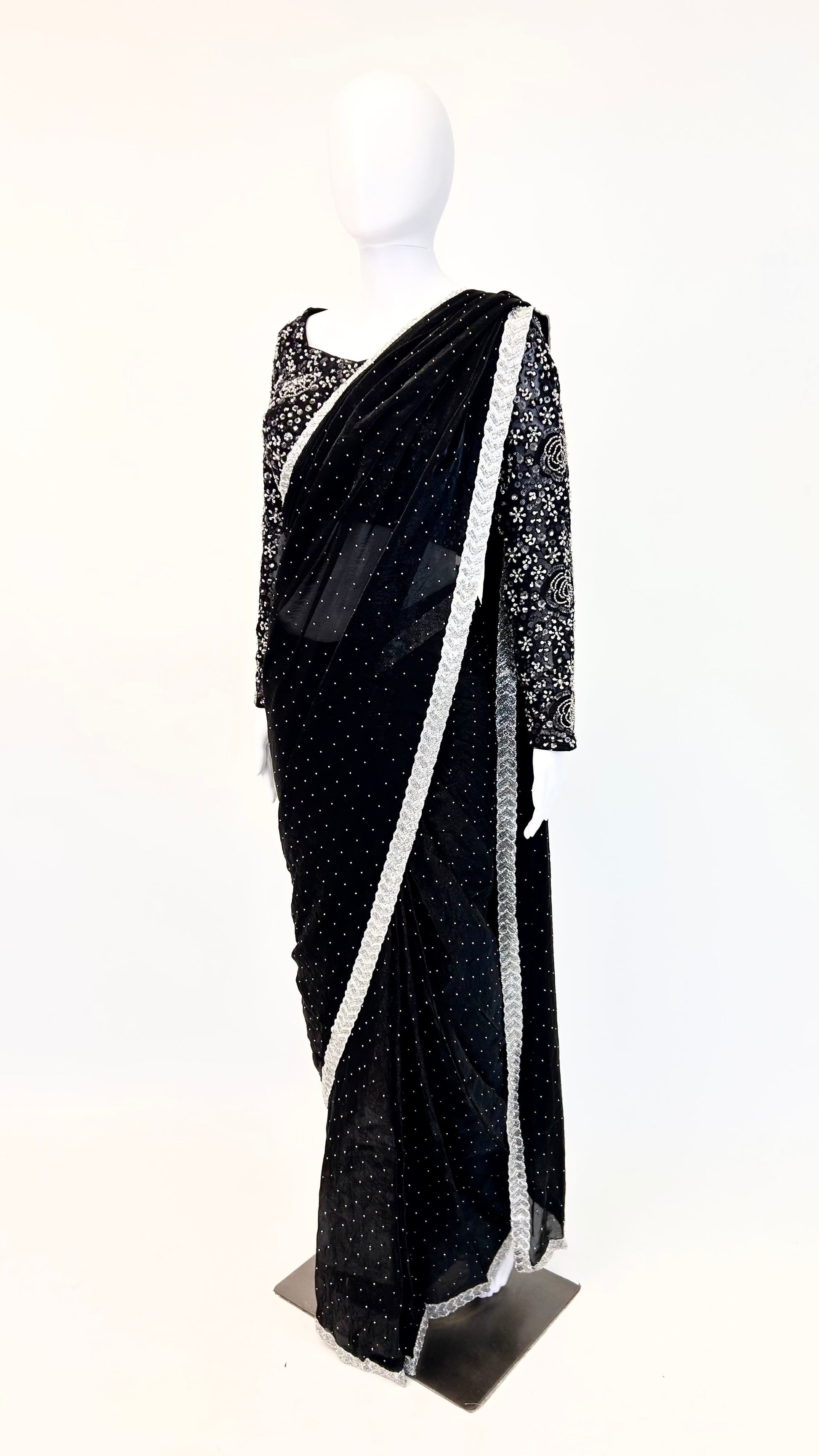 Black Readymade Saree