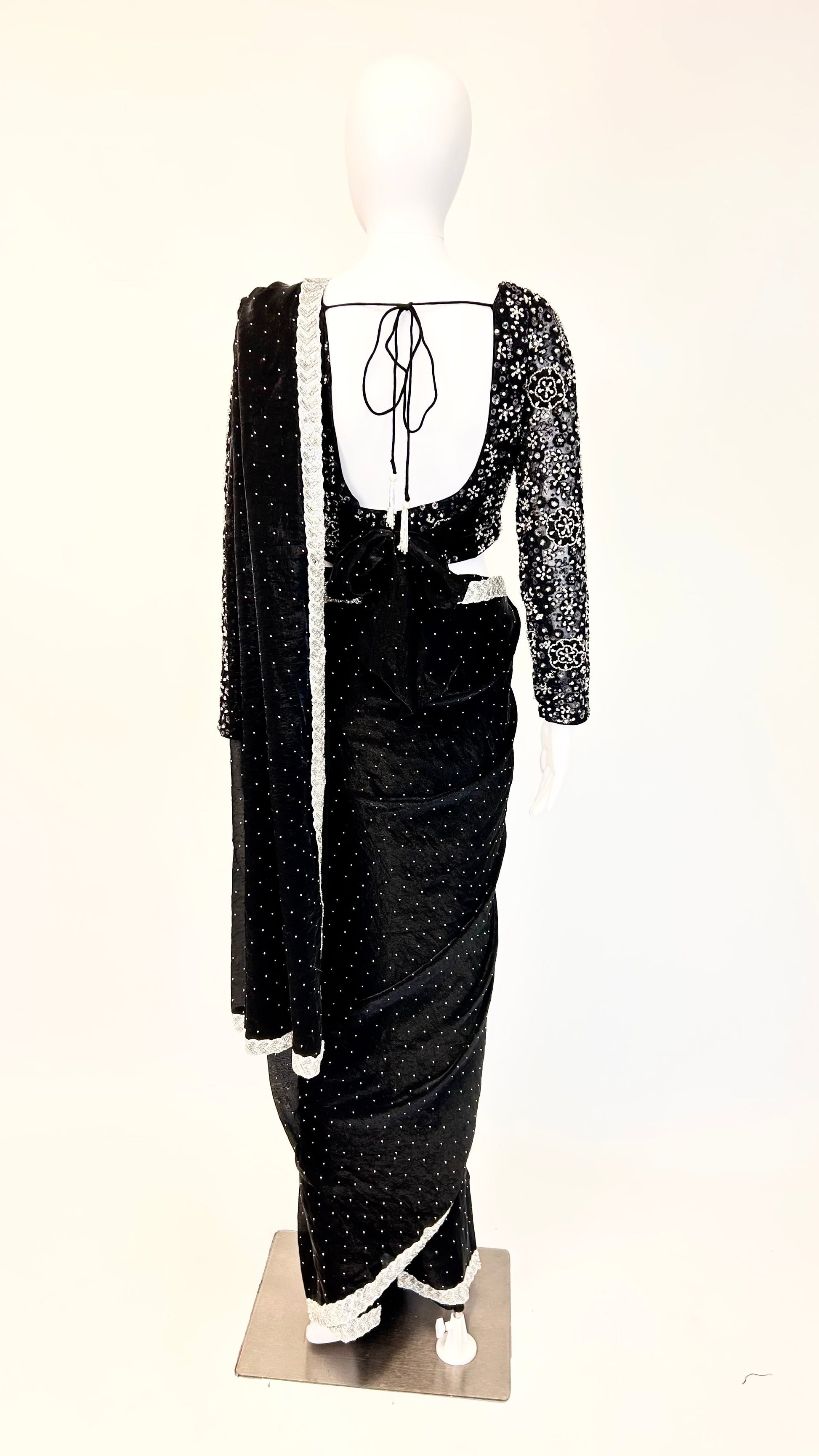 Black Readymade Saree