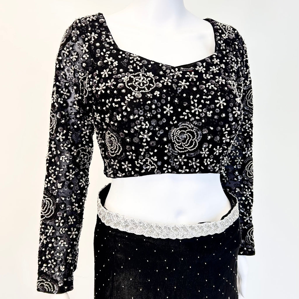 Black Readymade Saree